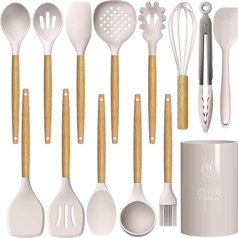 Amazon.com: Silicone Cooking Utensils Set,Kitchen .